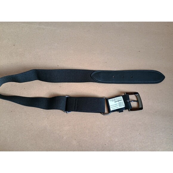 Nike Baseball Men's Belt Stretch Black  Swoosh Football Elastic Adjustable OneSz - Picture 4 of 4